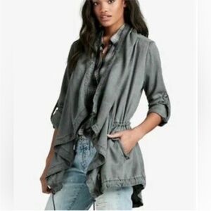 Women’s Lucky Brand Military Style Utility Jacket Grey Size S